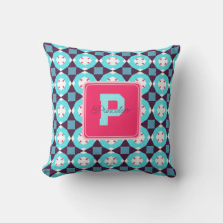 Nom élégant Monogramme Coussin pour Décor Maison