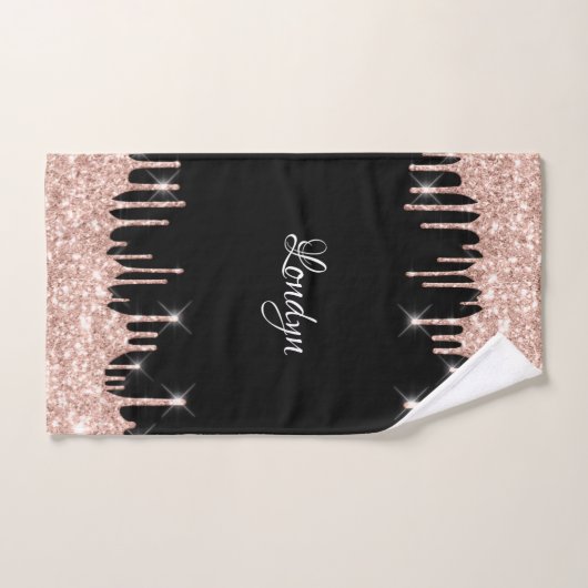 Nom Elegant Parties scintillant Drives Rose Rose G (Serviette à main)