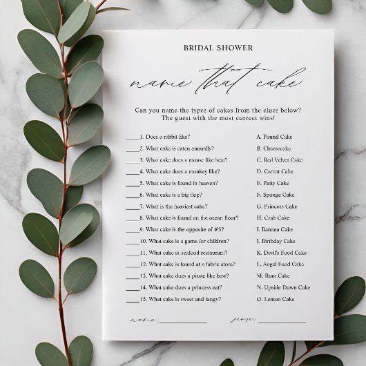 Nom Élégant qui gâteau Fête des mariées carte de j