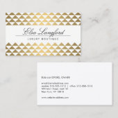 Nom élégant sur Gold Prism Motif Carte de visite (Devant / Derrière)