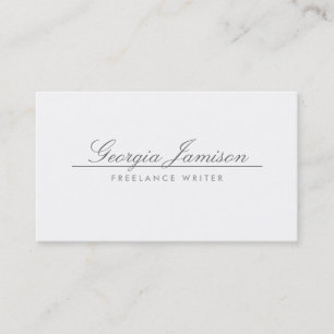 NOM ÉLÉGANT sur le Carte de visite WHITE Designer