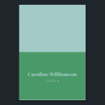 Nom en gras Bleu bleu vert personnalisé Carte<br><div class="desc">Gras Bleu clair et Kelly Typographie Verte Carte d'emplacement personnalisée</div>