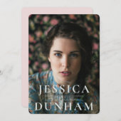 Nom en gras Serif Graduation Invitation (Devant / Derrière)