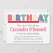 Nom En Lumière Invitations De Fête Anniversaire (R (Devant)