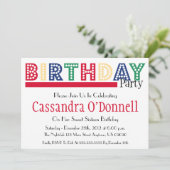 Nom En Lumière Invitations De Fête Anniversaire (R (Debout devant)