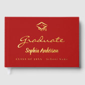 Nom en or rouge écriture cap Diplôme (Recto)