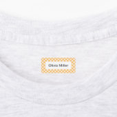 Nom en vichy jaune étiquettes pour la garderie du  (Apposé)