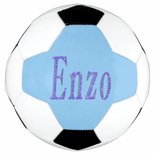 Nom Enzo Sur Bleu, Soccerball (Devant)