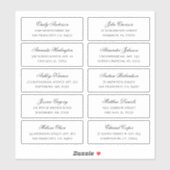 Nom et adresse du client. étiquettes mariages (Feuille)