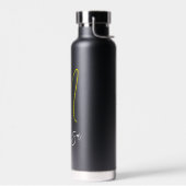 Nom et bouteille d'eau Monogram | Noir customisé (Gauche)