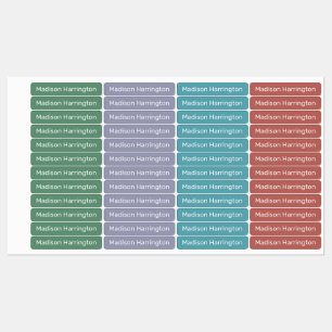 Nom et couleur personnalisés étiquettes
