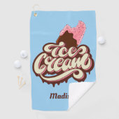 Nom et couleur personnalisés Ice Cream serviette d (En situation)