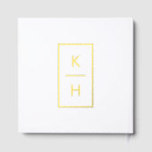 Nom et date du Mariage du monogramme vertical mini (Verso)