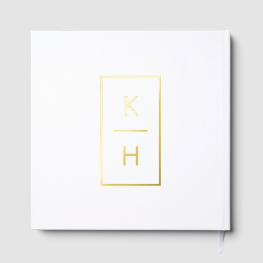 Nom et date du Mariage du monogramme vertical mini (Verso)