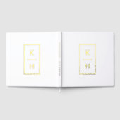 Nom et date du Mariage du monogramme vertical mini (Complet)