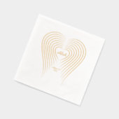 Nom et date du Mariage en forme de coeur (Gauche)