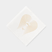 Nom et date du Mariage en forme de coeur (Droite)