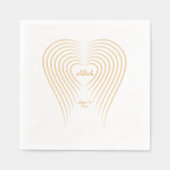 Nom et date du Mariage en forme de coeur (Recto)