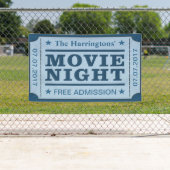 Nom et date personnalisés Bannière "Billet film" (En situation)