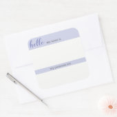 Nom et étiquette Pronoun - Carré Lilac (Enveloppe)
