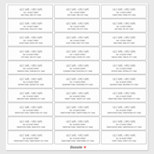 Nom et Étiquettes de adresse des cartes Faire-part