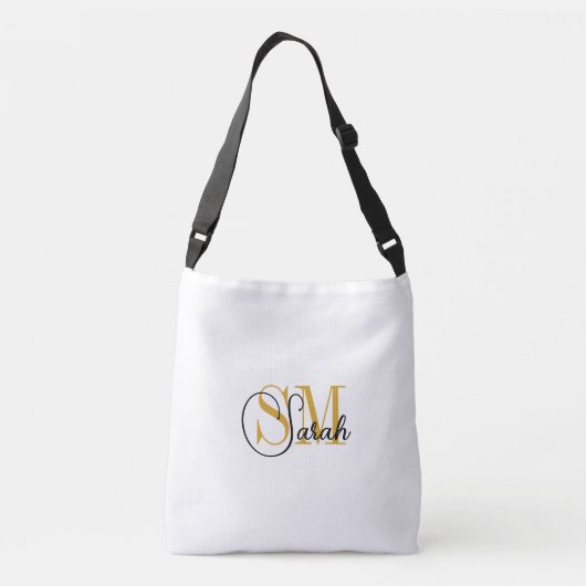 Nom et femme monogramme Sac de mode / blanc (Dos)