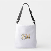 Nom et femme monogramme Sac de mode / blanc (Devant)