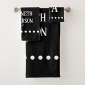 Nom et initiales Points noirs et blancs (En situation)