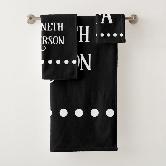 Nom et initiales Points noirs et blancs (En situation)