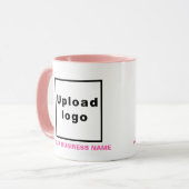 Nom et logo de l'entreprise sur la Mug Combo Rose (Devant gauche)