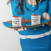 Nom et logo de l'entreprise sur la Mug Combo Rouge