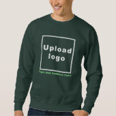 Nom et logo de l'entreprise sur le Sweatshirt vert (Devant)