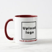 Nom et logo de l'entreprise sur Maroon Combo Mug (Gauche)