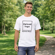 Nom et logo de l'entreprise | T-Shirt Homme Blanc