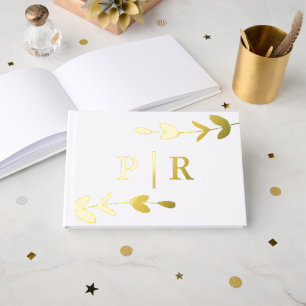 Nom et Mariage de date du monogramme feuillet