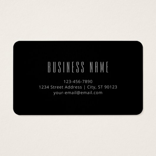 Nom et monogramme élégants modernes | Gris foncé e (Dos)