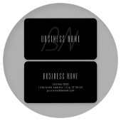 Nom et monogramme élégants modernes | Gris foncé e