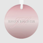 Nom et monogramme | Soft FAUX Rose Gold Blush (dos)