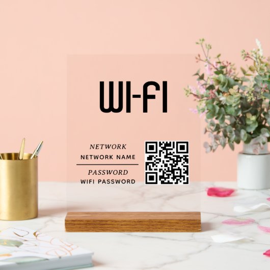 Nom et mot de passe du réseau WiFi Code QR (Mariage)