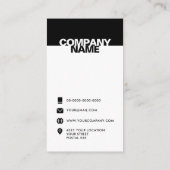 Nom et nom de société Cartes de visite - Moderne (Dos)