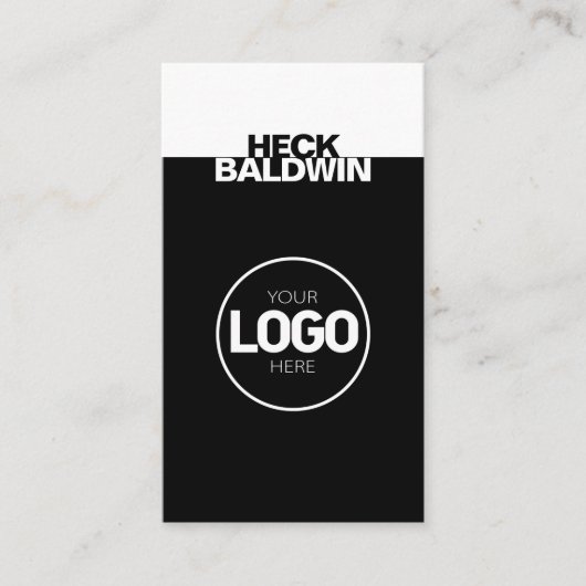 Nom et nom de société Cartes de visite - Moderne (Devant)