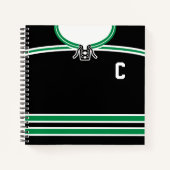 Nom et numéro Carnet jersey de hockey sur glace (Devant)