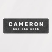 Nom et numéro étiquette en béton brut étanche (Design 1)