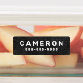 Nom et numéro étiquette en béton brut étanche (Apposé)