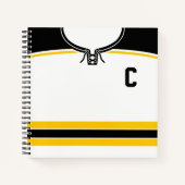 Nom et numéro Hockey Jersey Carnet Modèle (Devant)