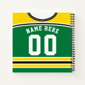 Nom et numéro Hockey Jersey Modèle Carnet (Dos)