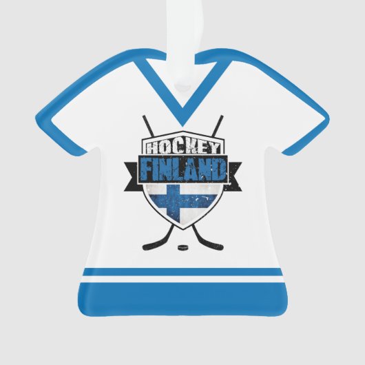 Nom et numéro Jersey Finlande Logo Ornement (devant)