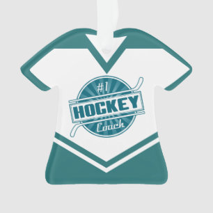Nom et numéro Jersey Hockey Coach Ornement