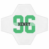 Nom et numéro personnalisés Cool moderne vert (Plat)