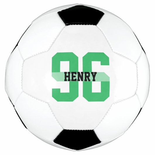 Nom et numéro personnalisés Cool moderne vert (Devant)